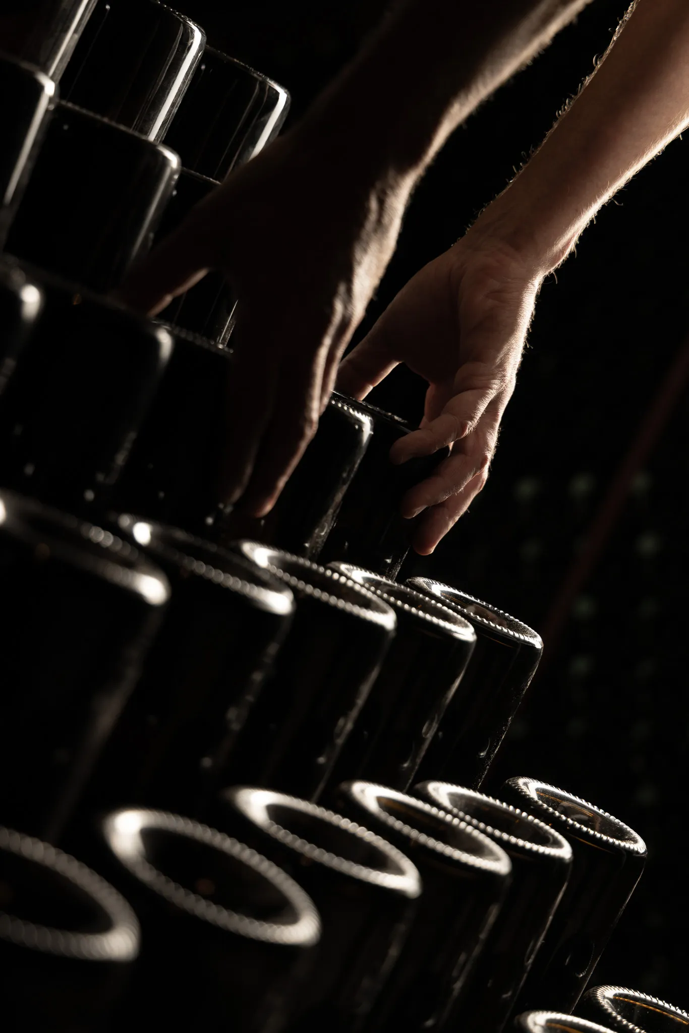Après la mise en bouteille, nos champagnes reposent lentement en cave, pendant plusieurs années.
